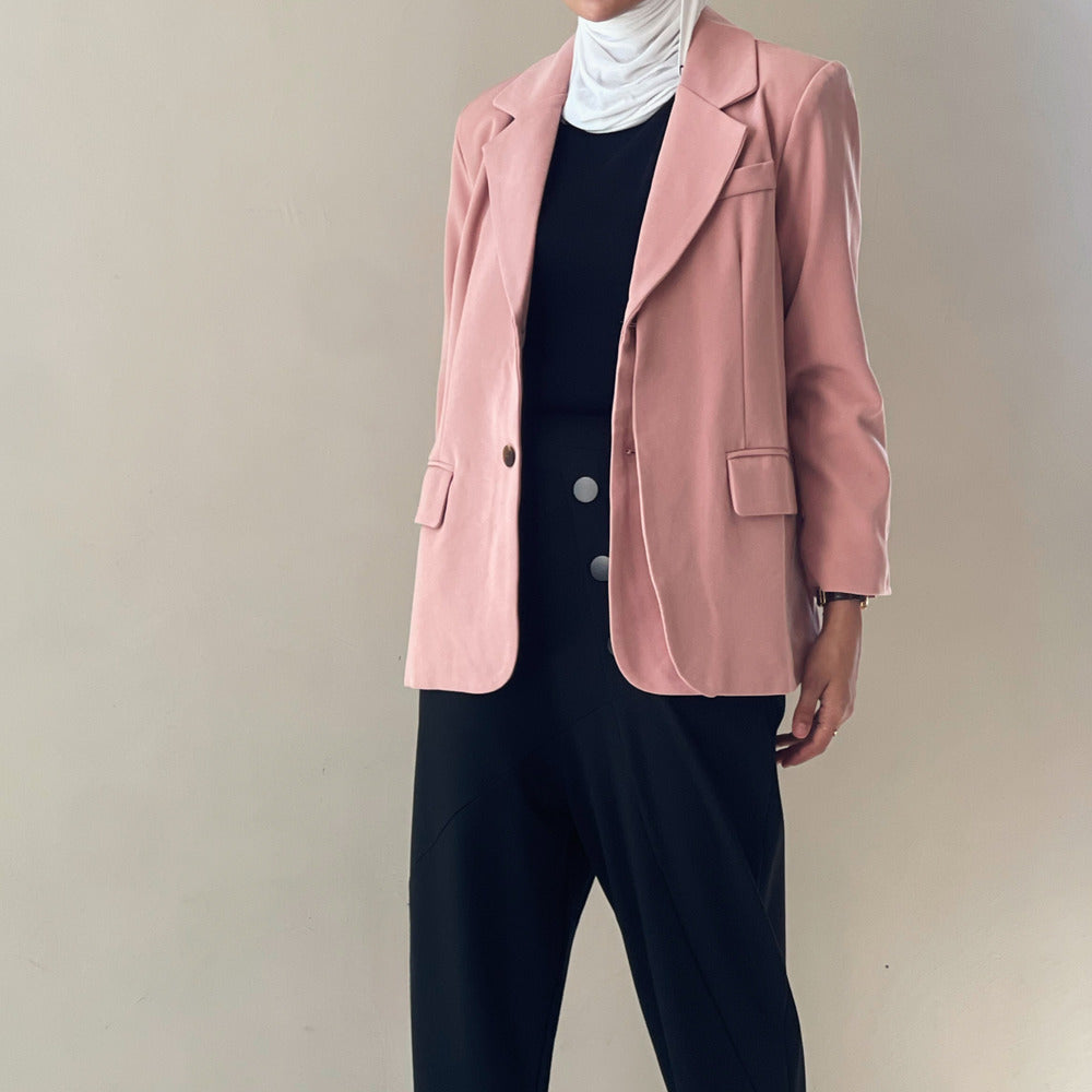 Spliced Big Size Blazer New Lapel Long Sleeve Noma Dress Bar spliced-big-size-blazer-new-lapel-long-sleeve-noma-dress-bar