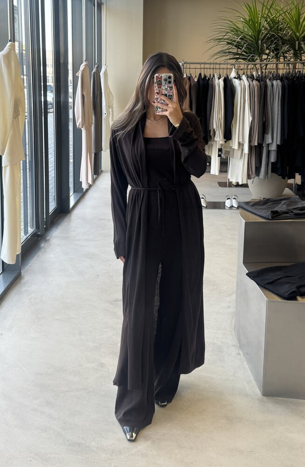 Long Cardigan Laced 3PC Pants Set