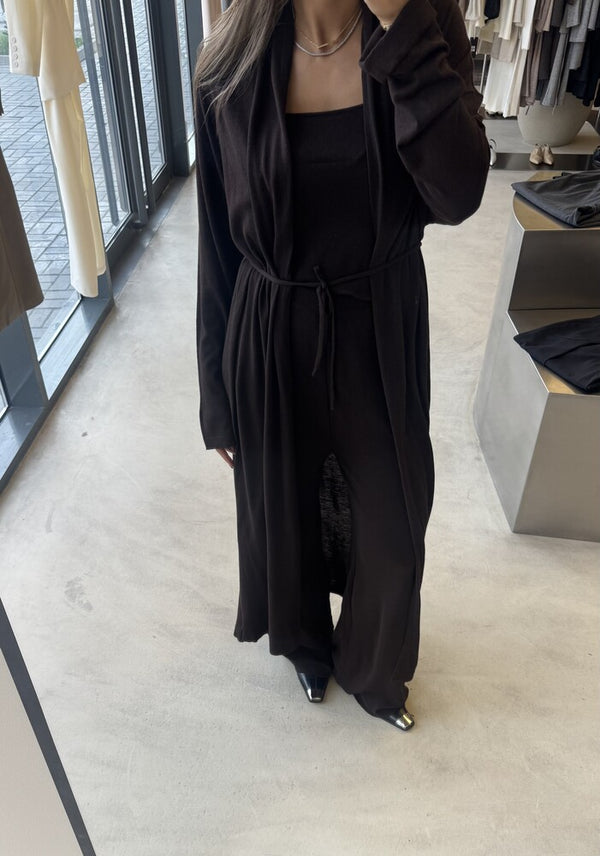 Long Cardigan Laced 3PC Pants Set