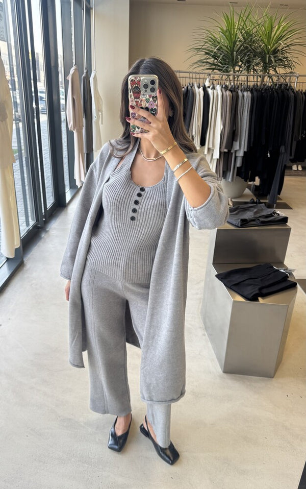 Knitted Halter Top Cardigan 3PC Set