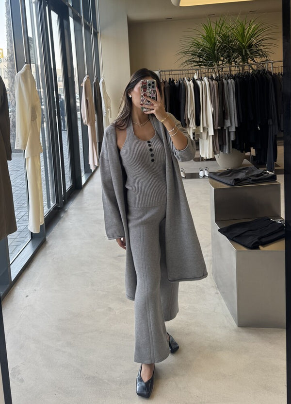 Knitted Halter Top Cardigan 3PC Set