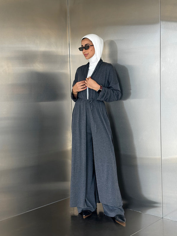 Long Cardigan Laced 3PC Pants Set