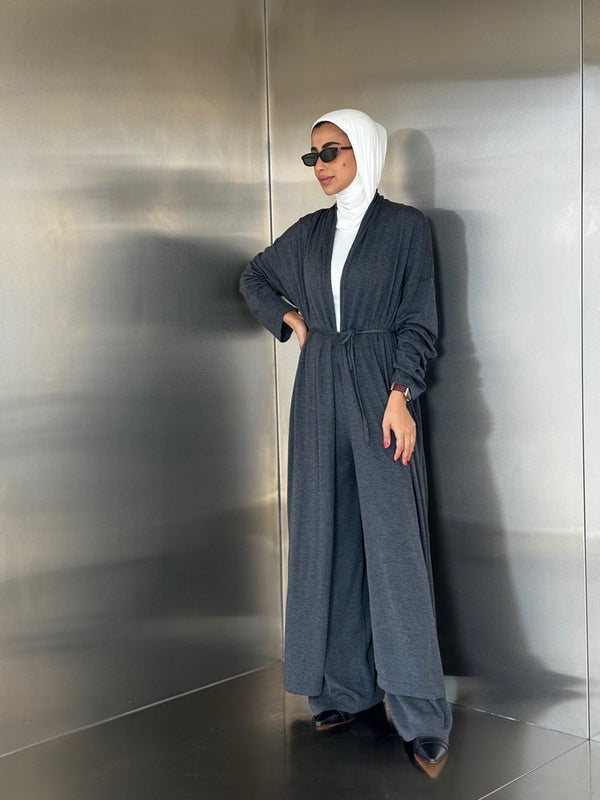 Long Cardigan Laced 3PC Pants Set