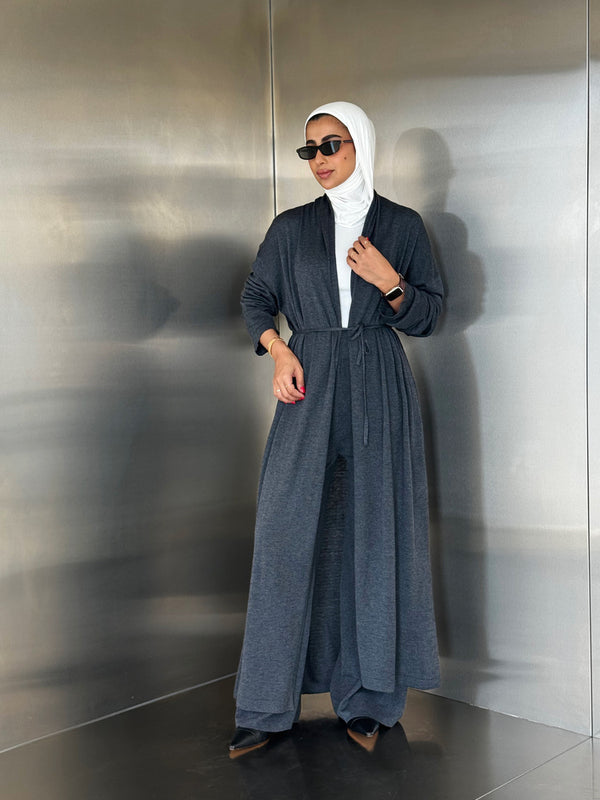 Long Cardigan Laced 3PC Pants Set