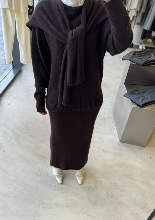 Scarf Knitted Skirt Set