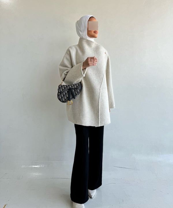 Asymmetric Wool Cloak