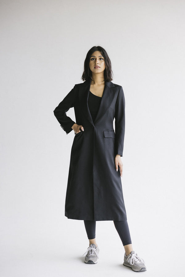 Single Breasted Solid Color Trench Coat