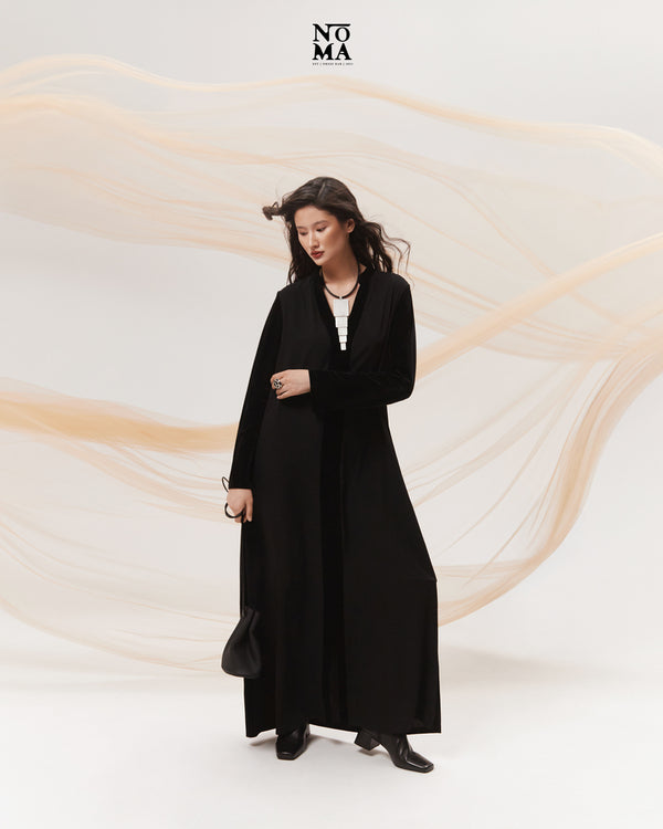 Contrast Color Velvet KaftanX