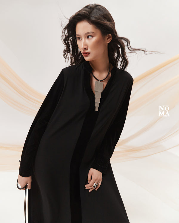 Contrast Color Velvet KaftanX