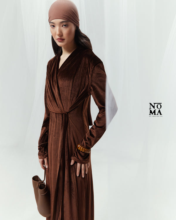 Velvet Wrap Kaftan