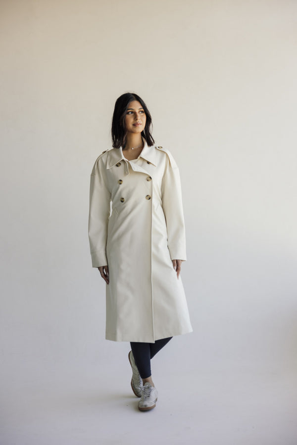 Fashion Women's Trench Coat Belt Lapel