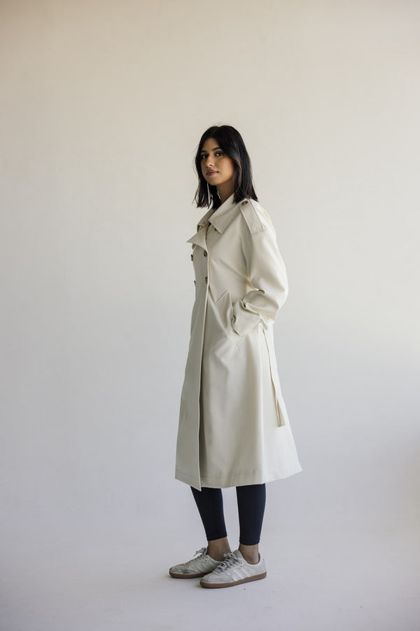 Fashion Women's Trench Coat Belt Lapel