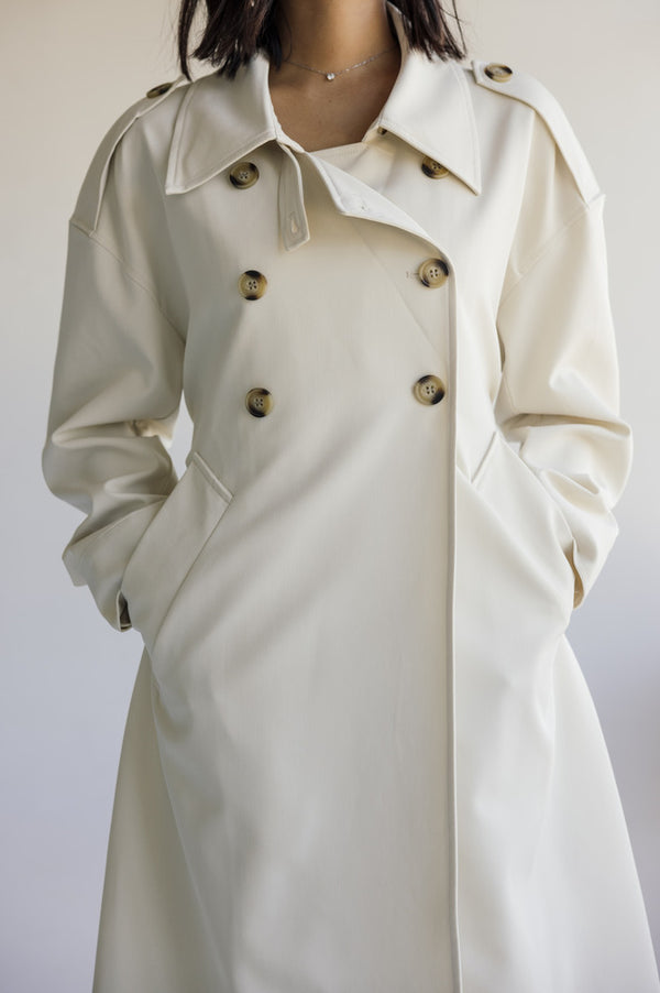 Fashion Women's Trench Coat Belt Lapel