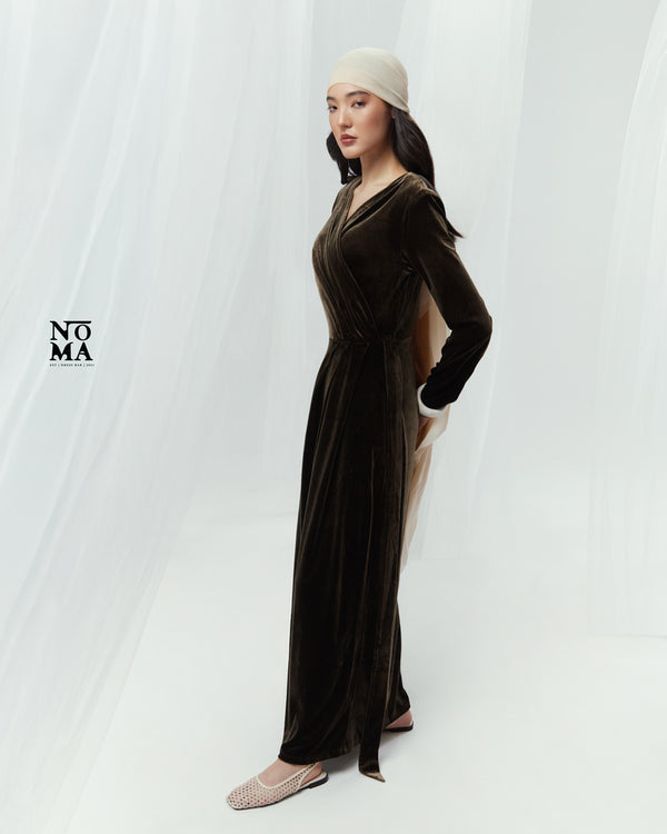 V-neck Velvet Kaftan