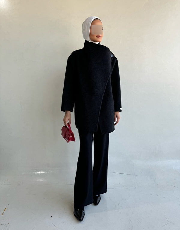 Asymmetric Wool Cloak