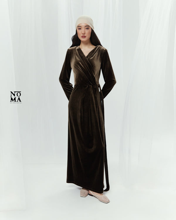 V-neck Velvet Kaftan