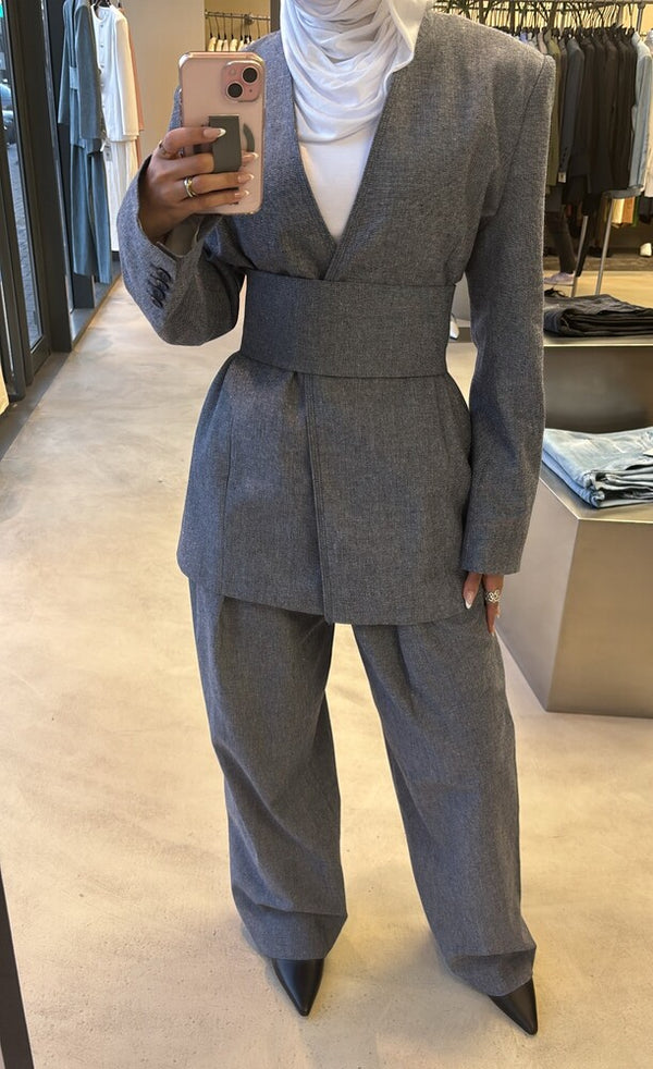 Tri-line Stitch 2PC Set w/ Wide Belt