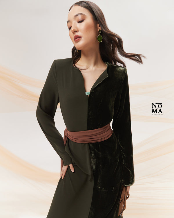 Velvet Dual Color Tone Kaftan