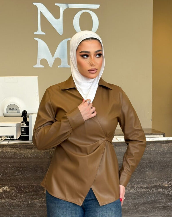 Leather Tie Jacket