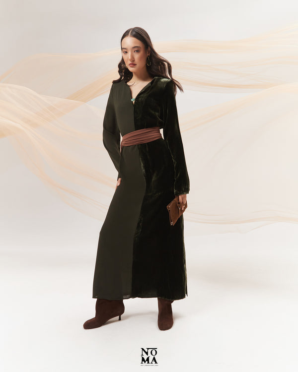 Velvet Dual Color Tone Kaftan