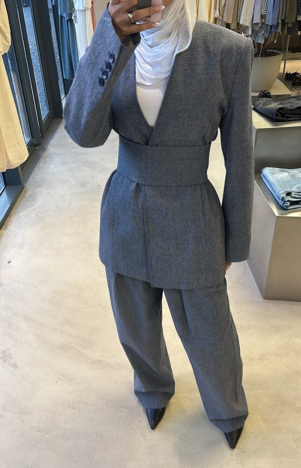 Tri-line Stitch 2PC Set w/ Wide Belt