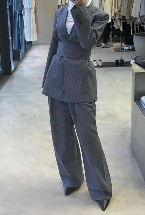 Tri-line Stitch 2PC Set w/ Wide Belt