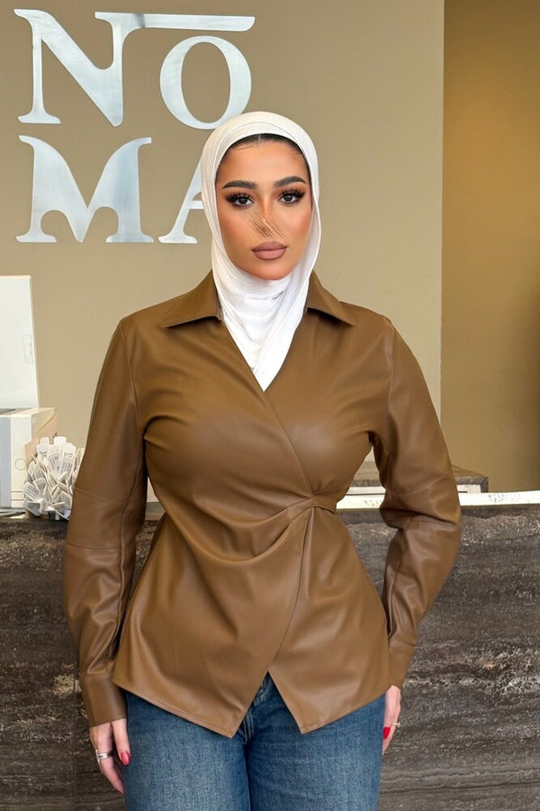Leather Tie Jacket
