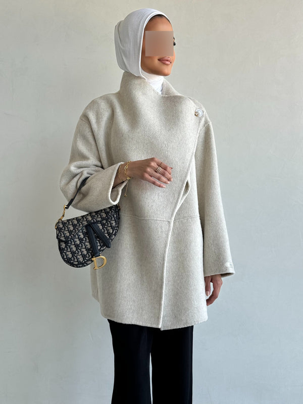 Asymmetric Wool Cloak