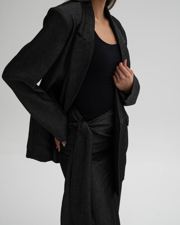 2PC Fashioned Shirt + Skirt Set