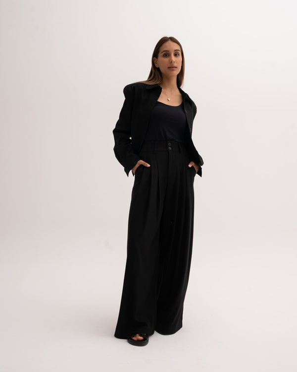 Crop Blazer 4 Buttons  Set