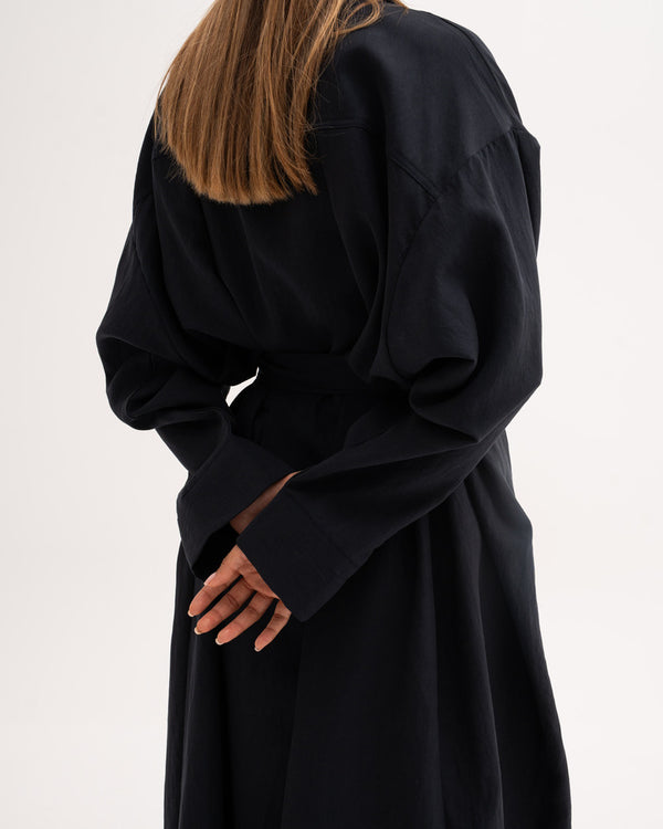 Women's Long Belted Dress