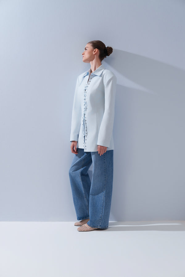 Bandage Drawstring Blouse