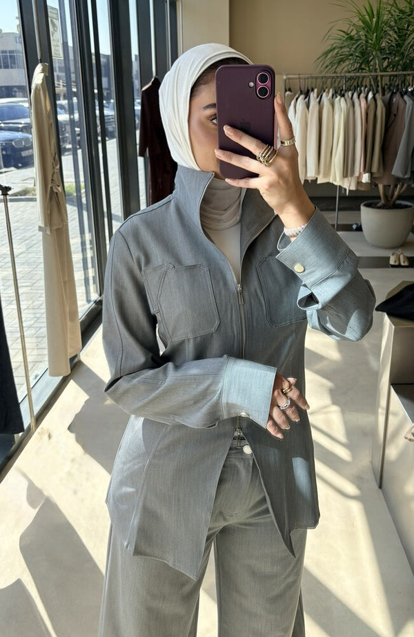 Front Slit-zip Set