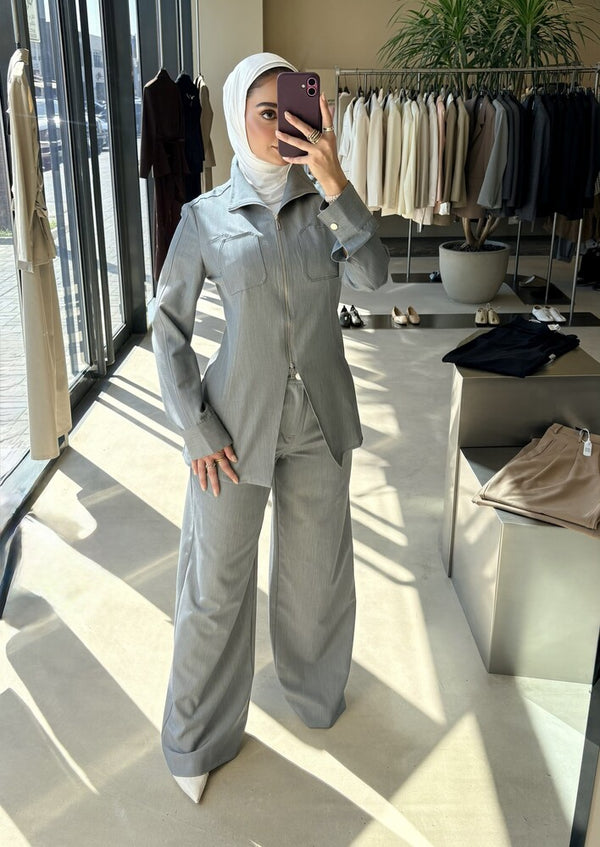 Front Slit-zip Set