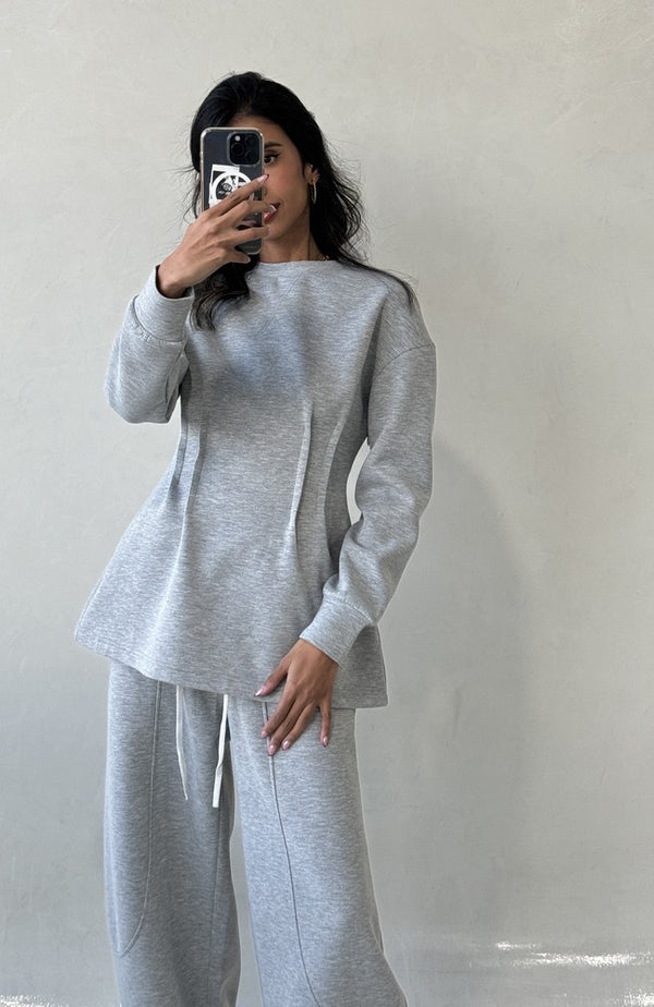 Round Neck Sweatshirt and Jogger Sets