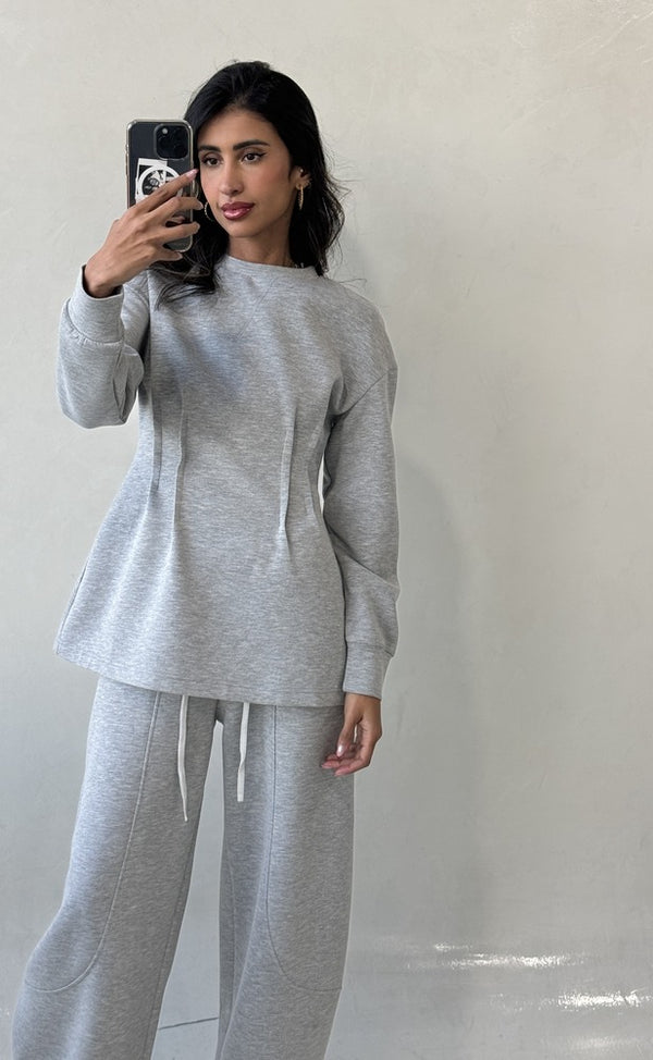 Round Neck Sweatshirt and Jogger Sets