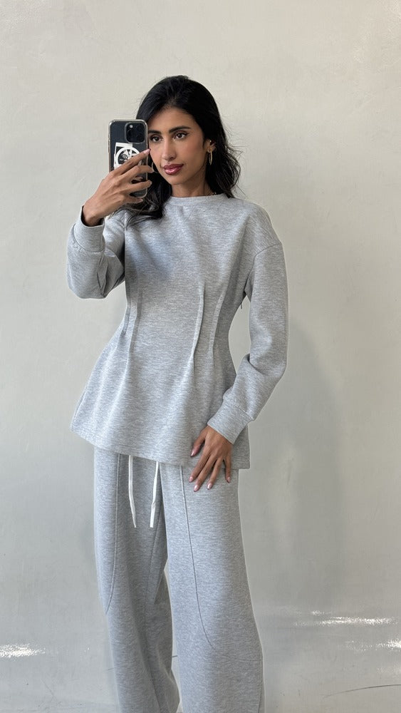 Round Neck Sweatshirt and Jogger Sets