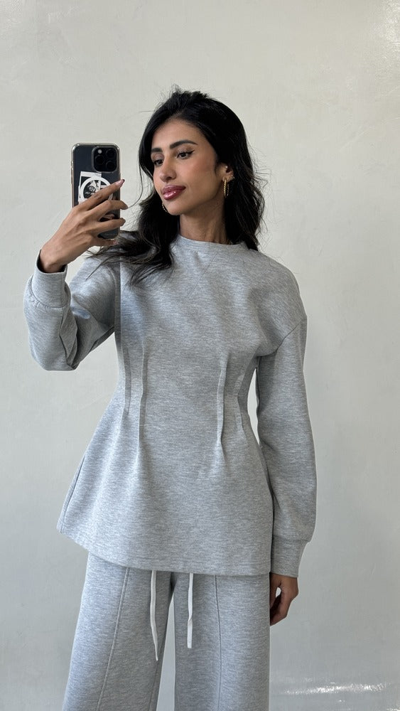 Round Neck Sweatshirt and Jogger Sets