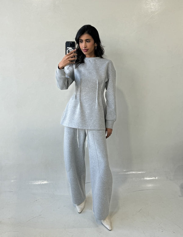 Round Neck Sweatshirt and Jogger Sets