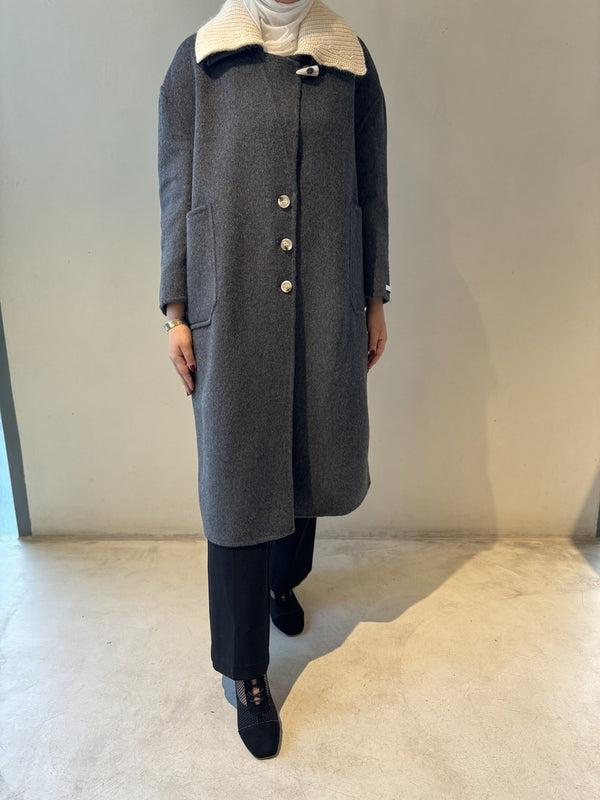 Long Woolen Coat Women Fashion Knitted
