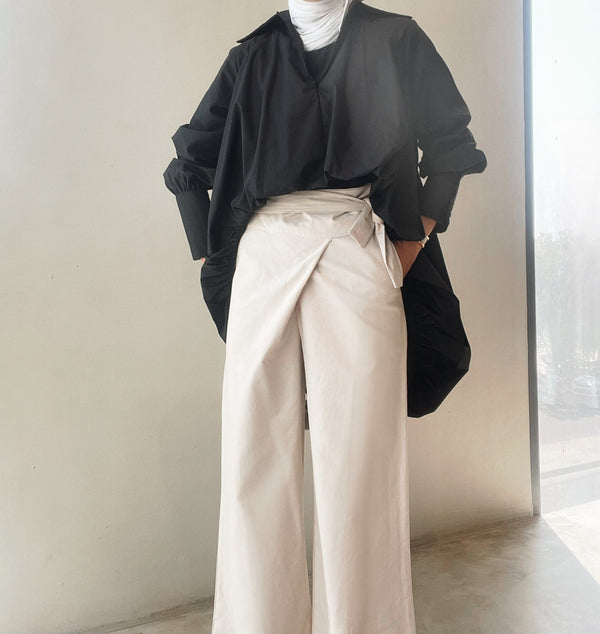 Women Pants Casual High Waist Solid Color