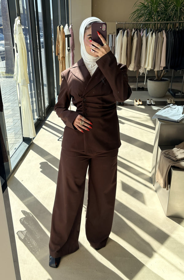 Cinched Tailored Silhouettes Suit