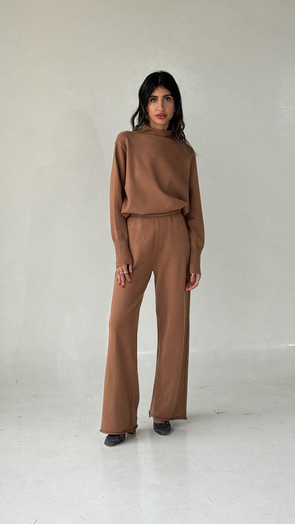 Knitted Drape Suit Two Piece Sets