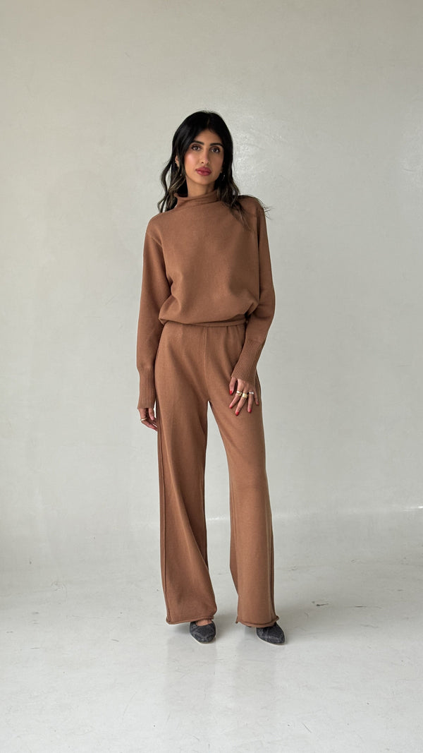 Knitted Drape Suit Two Piece Sets