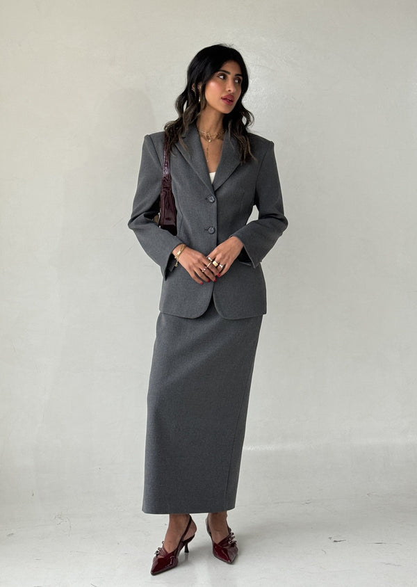 Waist Blazer Straight Skirt Setملابس كاملة / أطقم