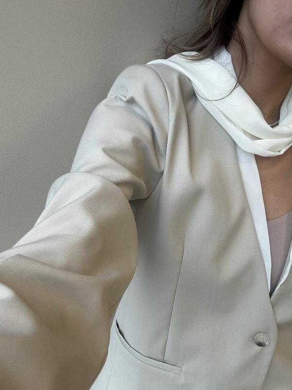 Women's 2PC Set w/ White Mesh Scarf
