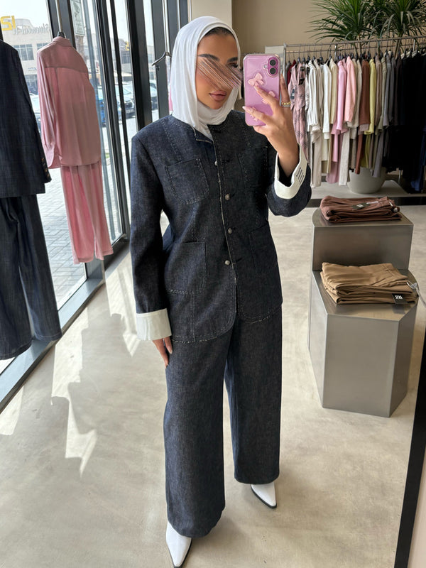 Stitched Round Neck 4 Pockets  Sets