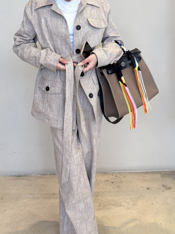 Linen-blend Safari Set