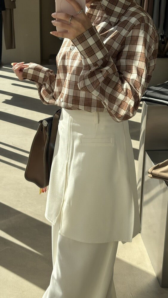 Layered Skirt-over-Trousers