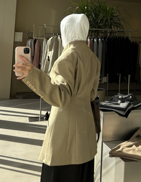 Single-button Asymmetrical Blazer
